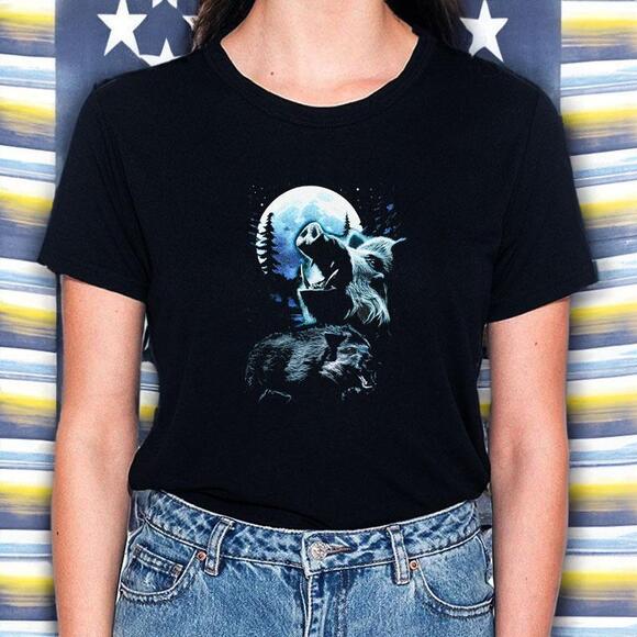 Other - Wild Boar Howling At The Moonmens Classic Tshirt